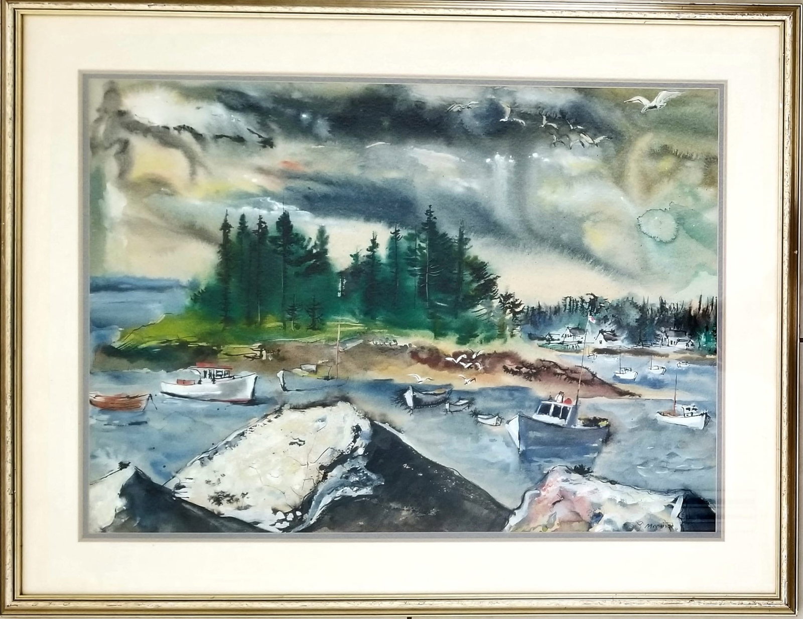 Amazing John Marin 1950 Mixed Media (1 of 2)