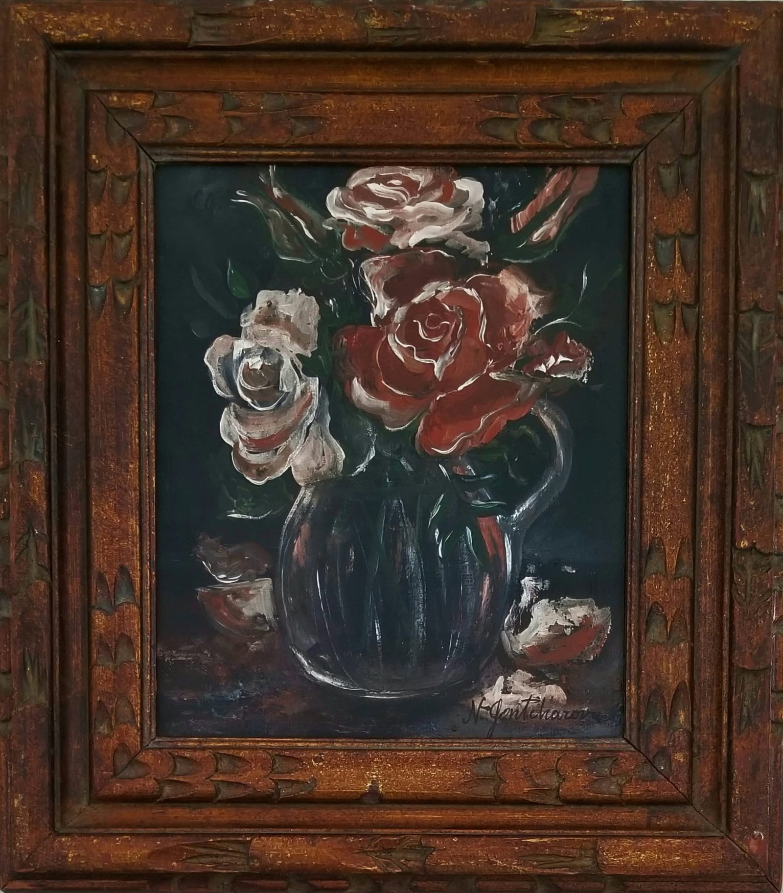 Amazing Natalia Sergeevna Goncharova Still Life Oil Canvas (1 of 3)