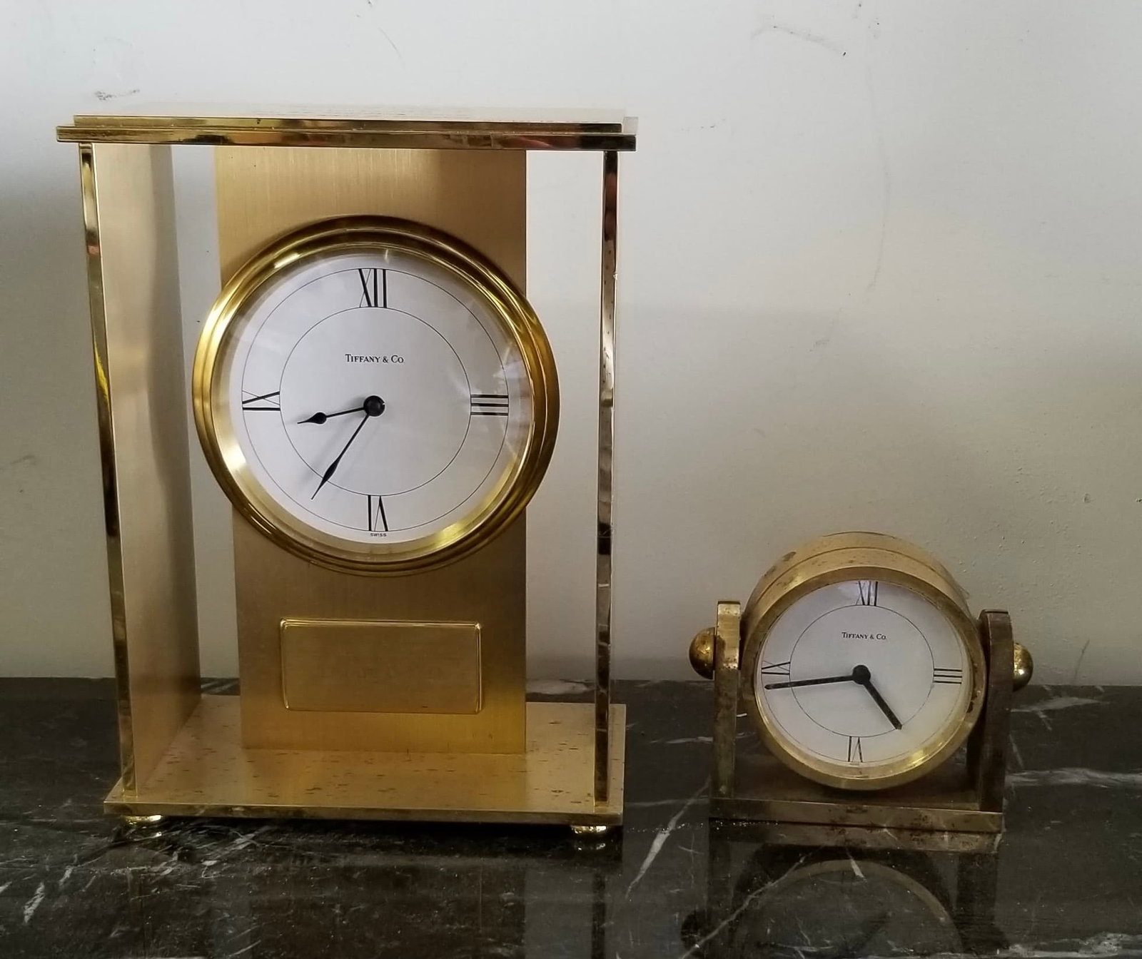 Amazing Tiffany & Co. Quartz 2 Table Clocks (1 of 7)