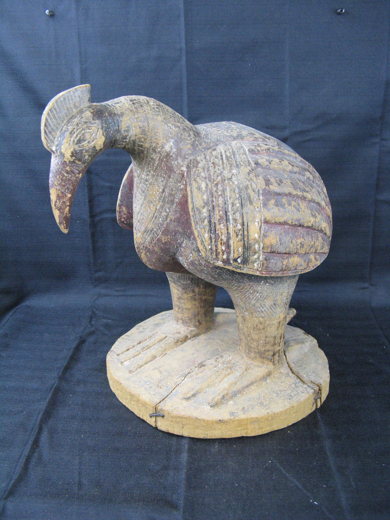 Wooden Carved Bird - possibly African: Wooden Carved Bird - possibly African, 14.75" tall