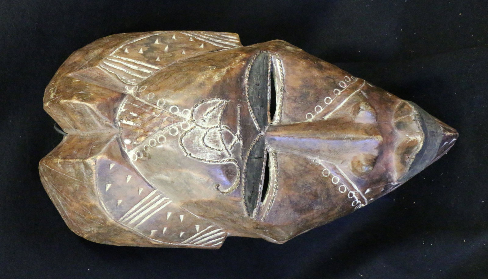 African Wooden Mask: African Wooden Mask - 15.5" long.