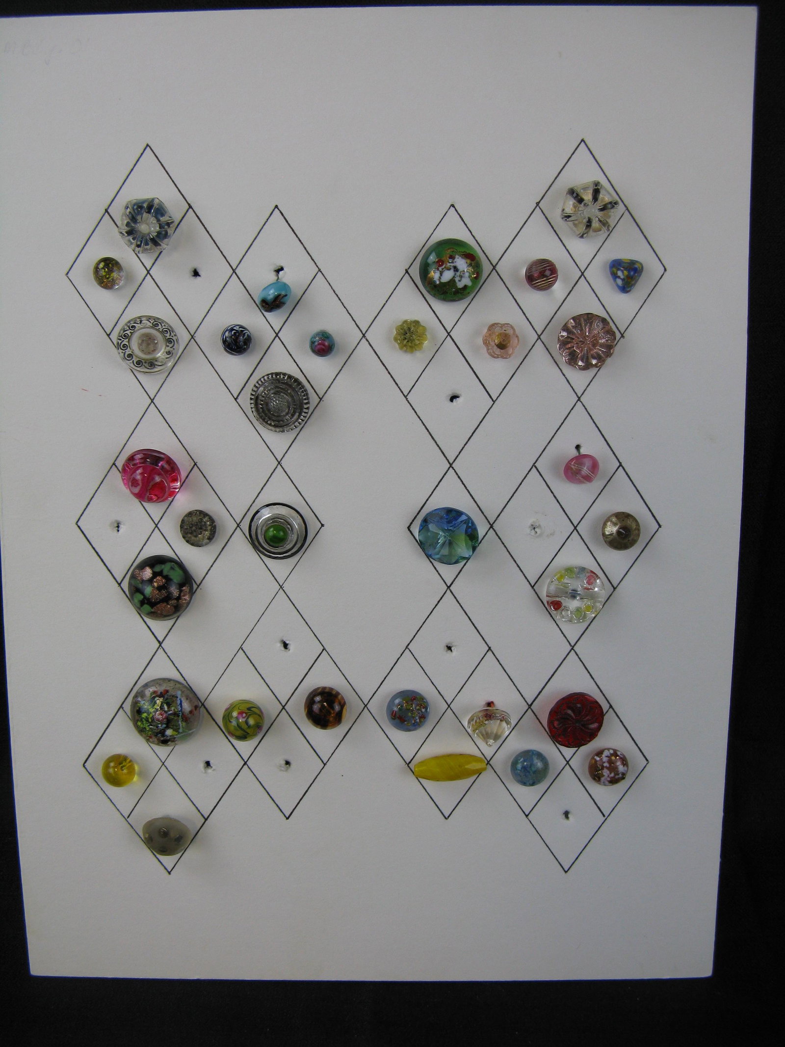 Modern Colored Glass Buttons: Modern Colored Glass Buttons, 33 total