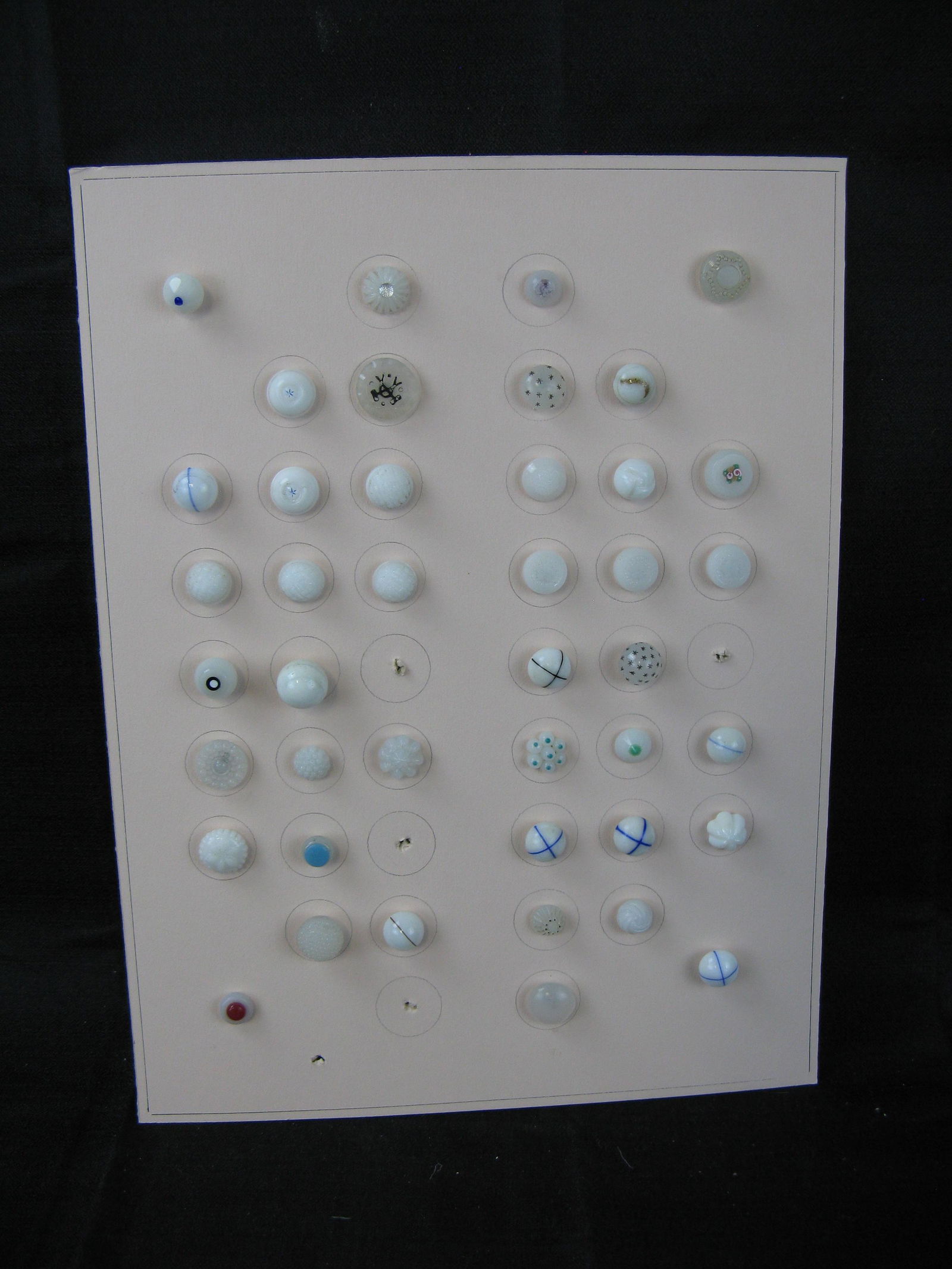 Vintage Buttons -Milk Glass - Clambroth Glass: Vintage Buttons -Milk Glass - Clambroth Glass, various constructions, 42 total.