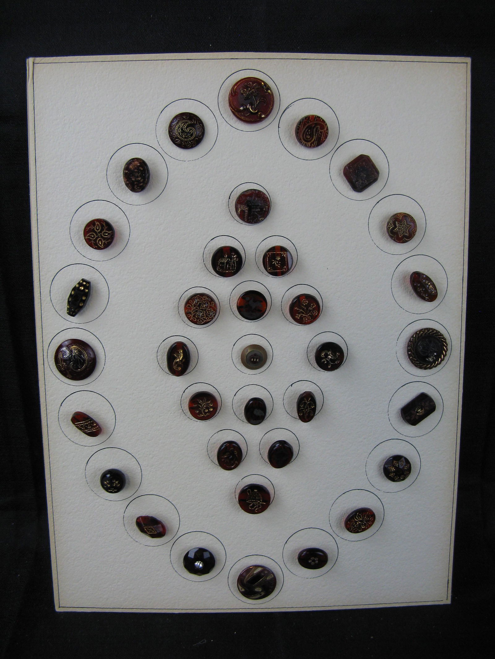Vintage Buttons -Ruby Glass: Vintage Buttons -Ruby Glass, 35 total.