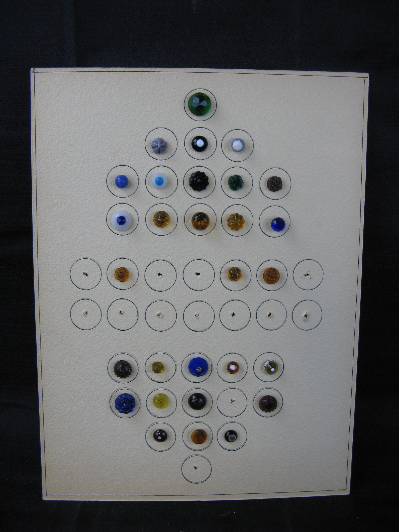 Vintage Glass Buttons -Swirlbacks: Vintage Glass Buttons -19th c Swirlbacks, small - 29 total.