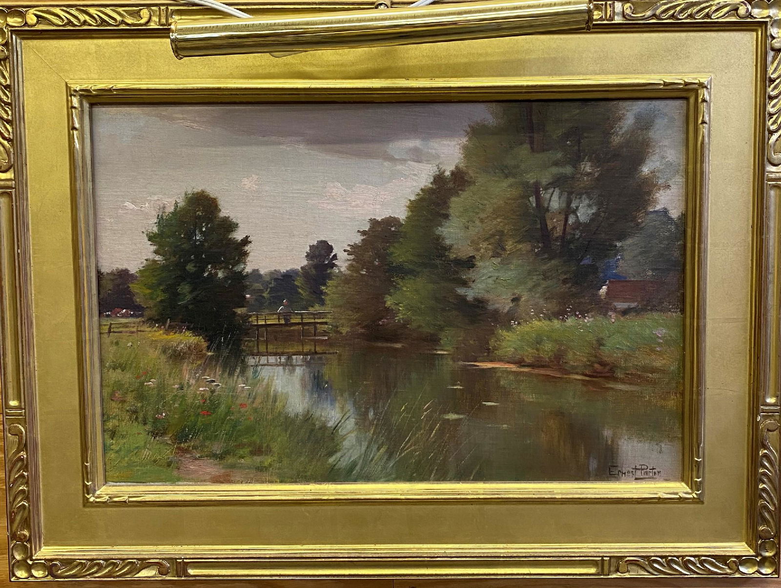Oil on Canvas Painting - Rural Scene by Ernest Parton (1 of 5)