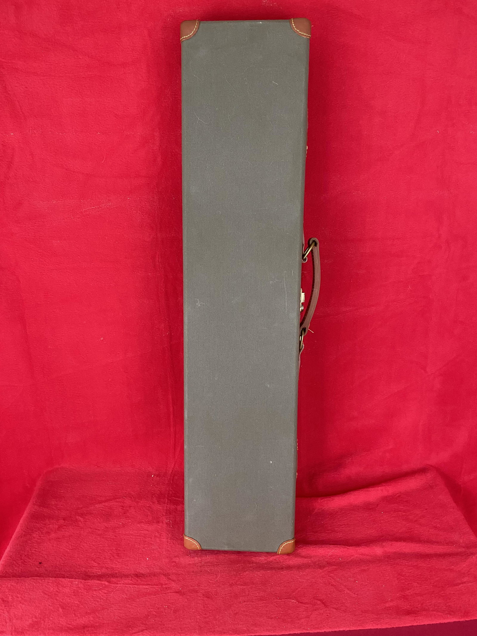 Parker Hard Gun Case: Parker Hard Gun Case, canvas with leather trim, Nice condition.