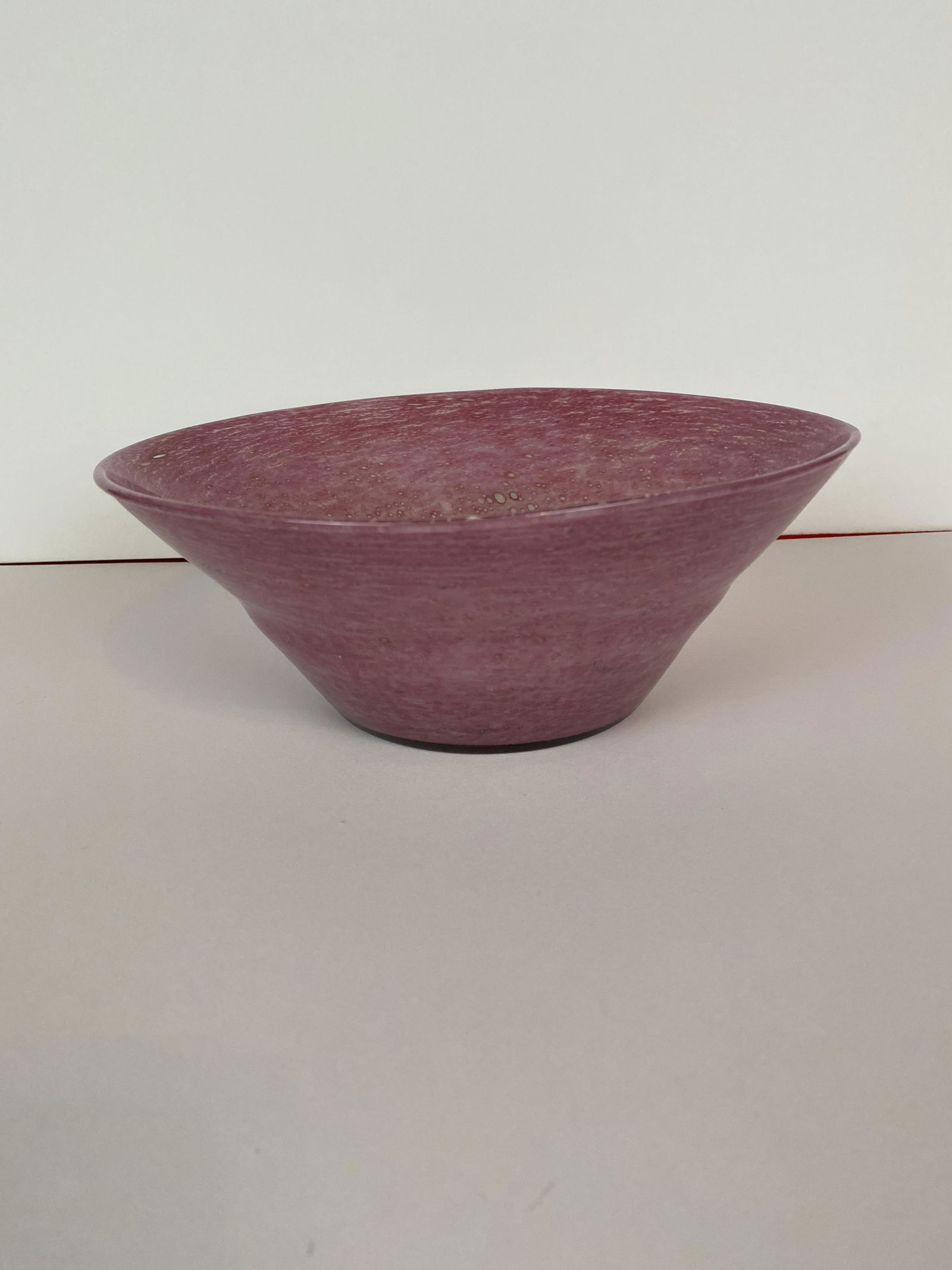 Steuben Cluthra Tapered Bowl: Steuben Cluthra Tapered Bowl, 9.75" dia. And 3 7/8" tall, Excellent condition.