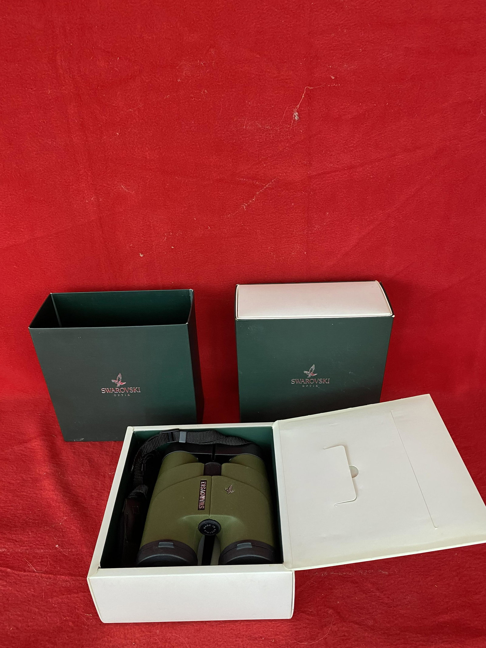 Swarovski Binoculars with Case: Swarovski Binocular with Case, with both original boxes, just slight wear otherwise excellent condition. You are bidding on one (1) Swarovski Binoculars which is 7x42 B - the other box which contained