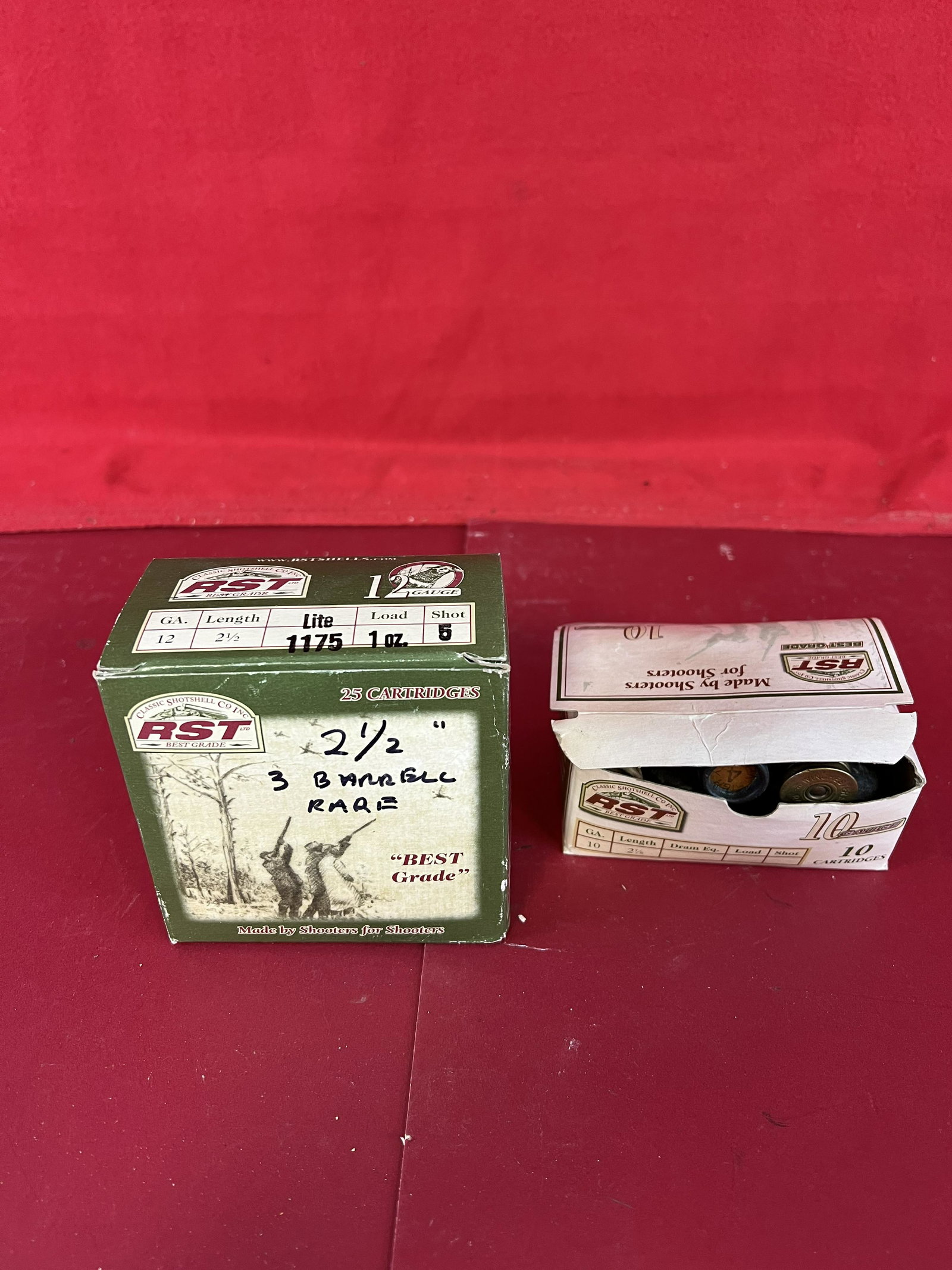Lot 4 Boxes Shotgun Shells 12 Gauge For Drilling And 10 Gauge: A Lot Of Two Boxes Of Shotgun Shells. One Box Contains 20 12 Gauge Shells For The Drilling And One Box Of 10 For A 10 Gauge Shotgun. All ammo purchases should be examined by a certified gunsmith prior