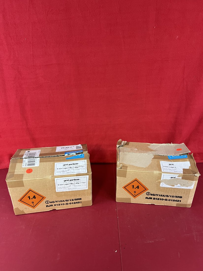 Lot Brand New 9 mm Luger 115 grain PPU - 2000 rounds: Brand New 9 mm Luger 115 grain PPU FMJ ammunition, 50 rounds per box - 40 boxes equals 2000 rounds total.