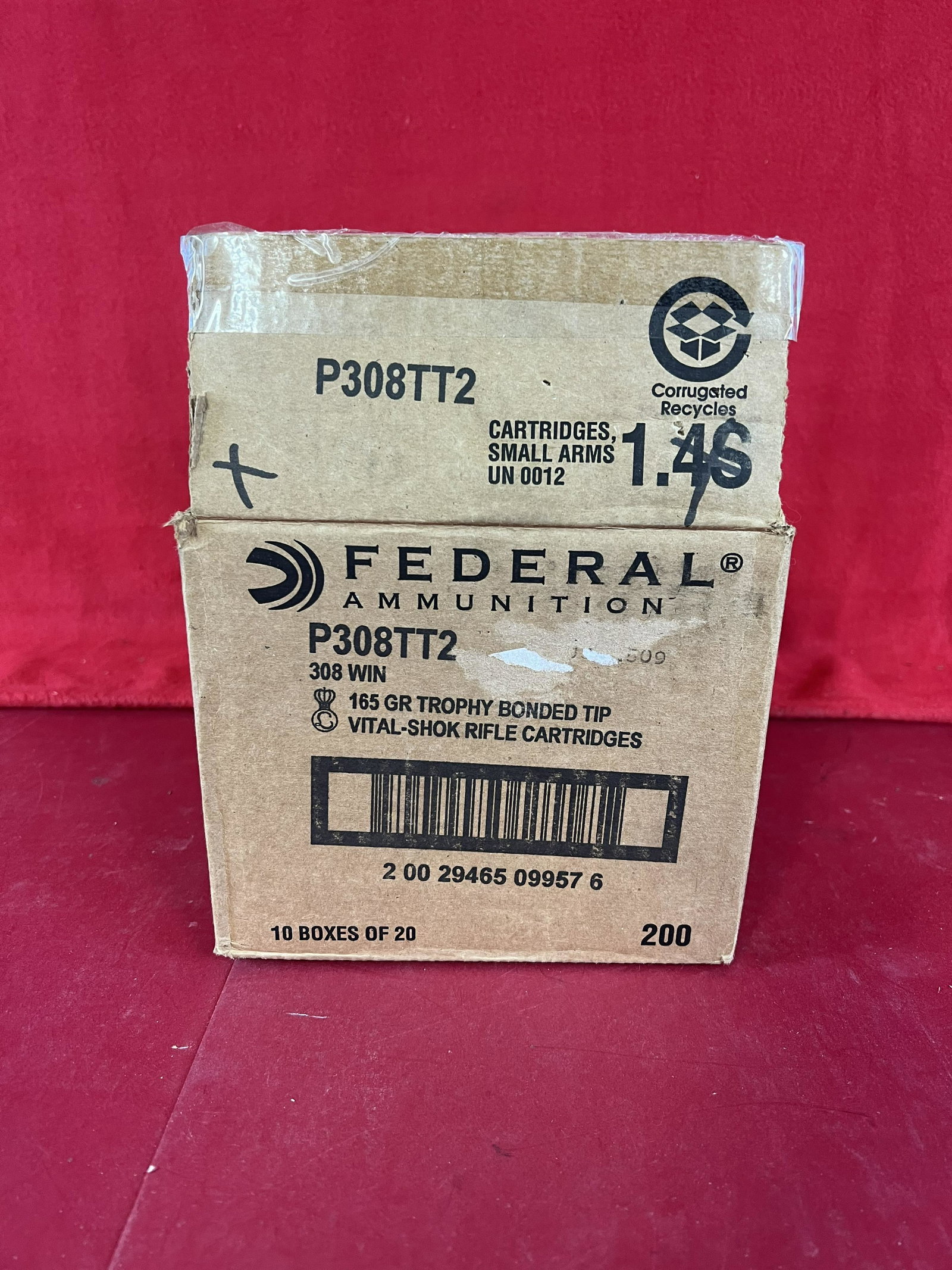 Lot Brand New .308 WIN Vital SHOK Federal Premium - 200 rounds: Brand New .308 WIN Vital SHOK 165 grain Federal Premium ammunition - Trophy Bonde Tip, 20 rounds per box - 10 boxes equals 200 rounds total.