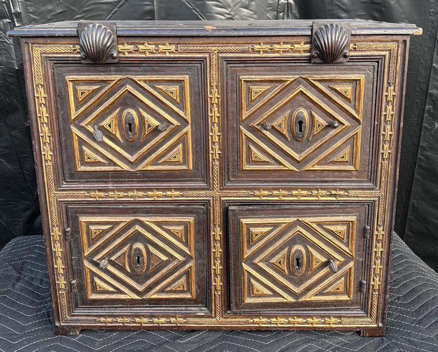 18th C Valuables Cabinet w Gilded Highlights (1 of 8)