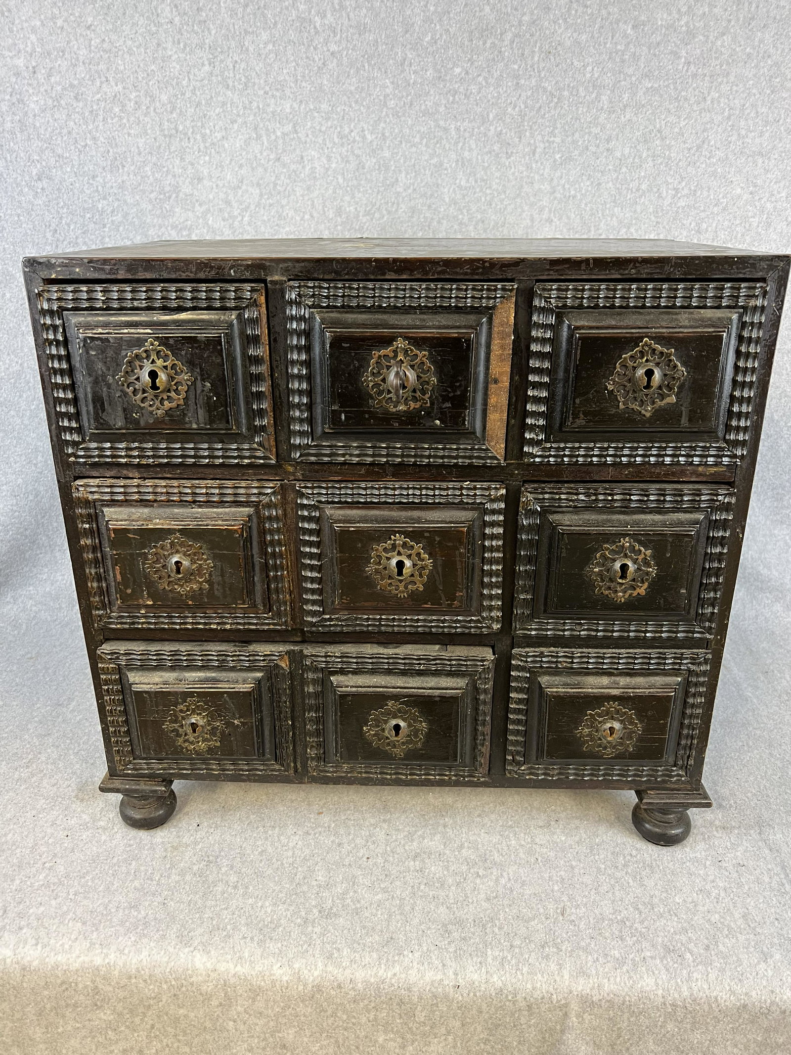 18th C English Oak Valuables Cabinet (1 of 7)