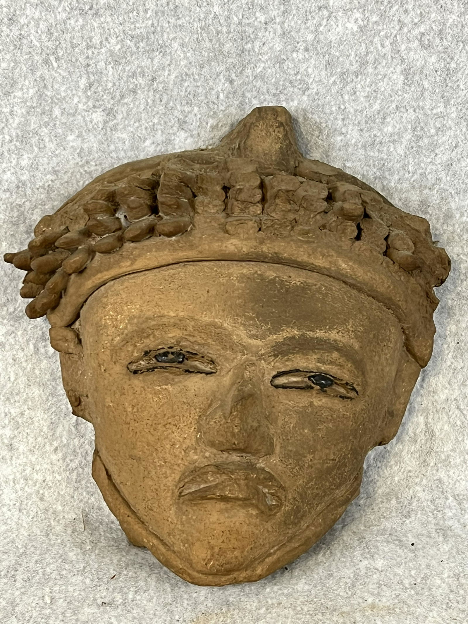 Pre Columbian Artifact Large Head Fragment 7" by 6" (1 of 8)