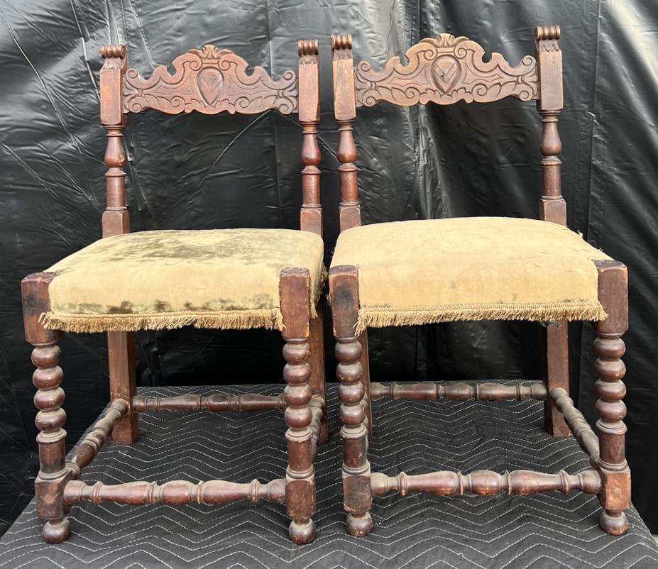 Pr Antique European Side Chairs (1 of 6)