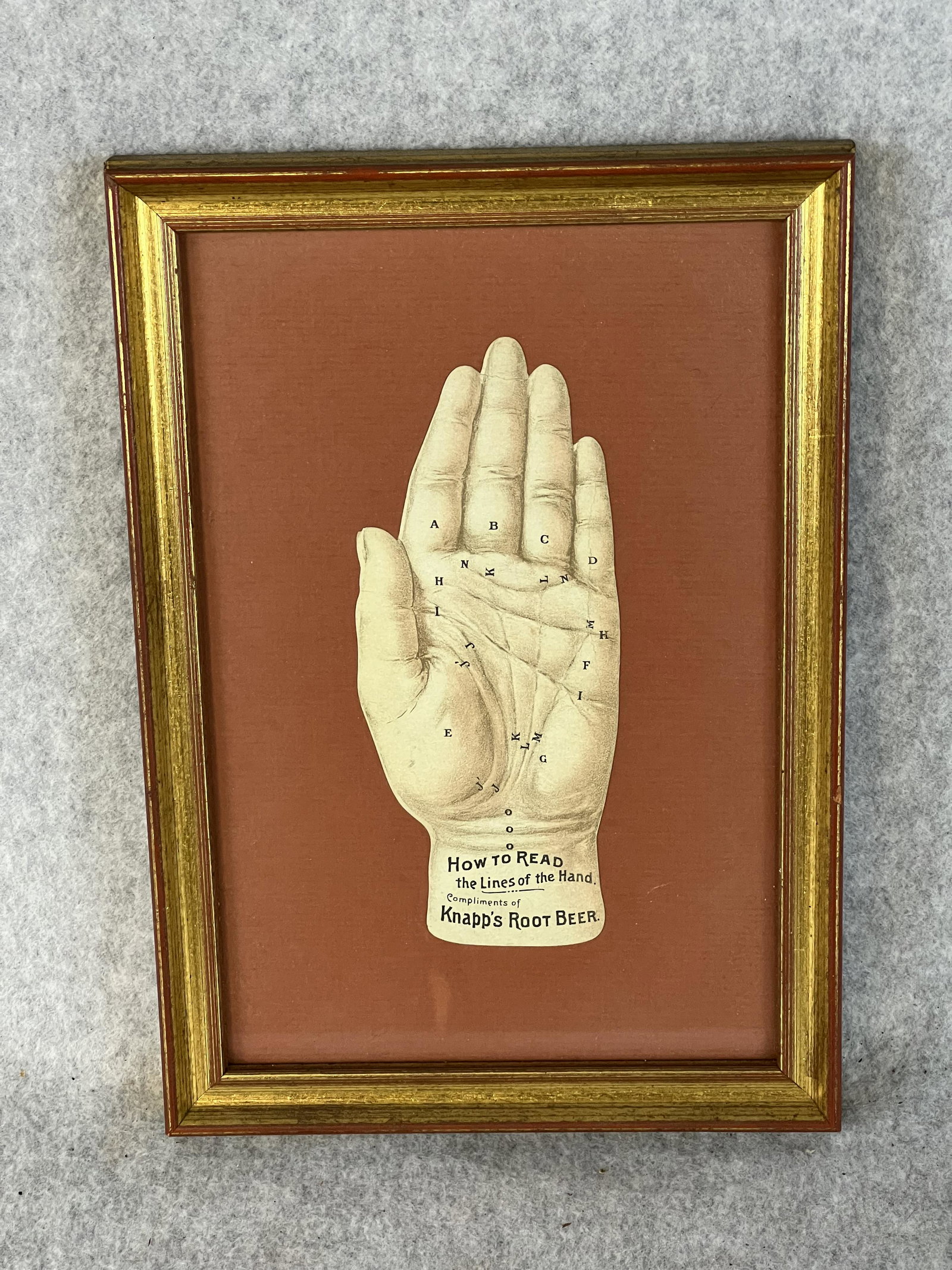 Framed 19th C Knapp's Root Beer Diecut Trade Card (1 of 6)