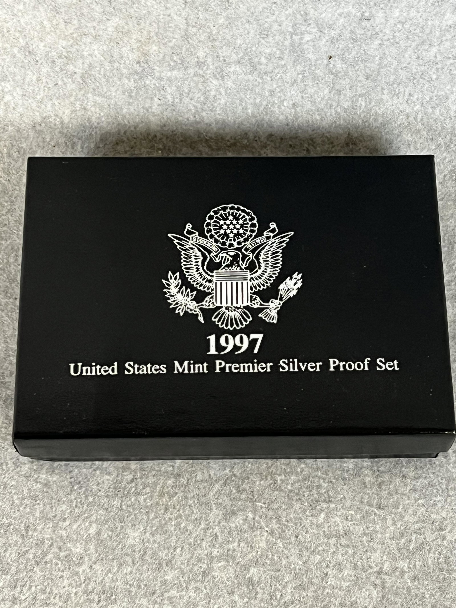 1997 United States Mint Premier Silver Proof Set w Box / COA: A 1997 United States Mint Premier Silver Proof Set complete with box and COA all in fine condition.