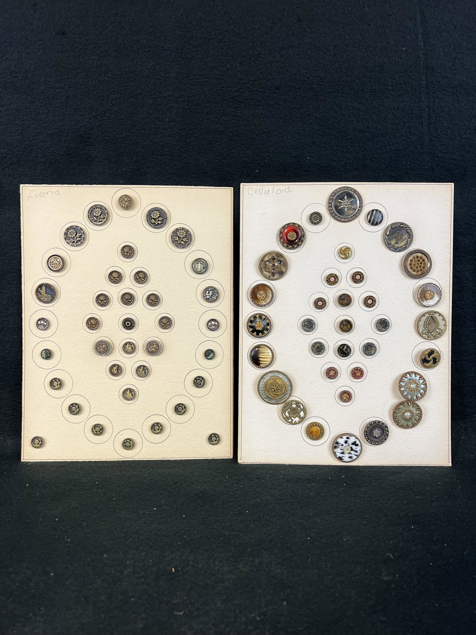 Lot Antique Celluloid & Ivorid Buttons: A lot Of Antique ivorid and celluloid buttons