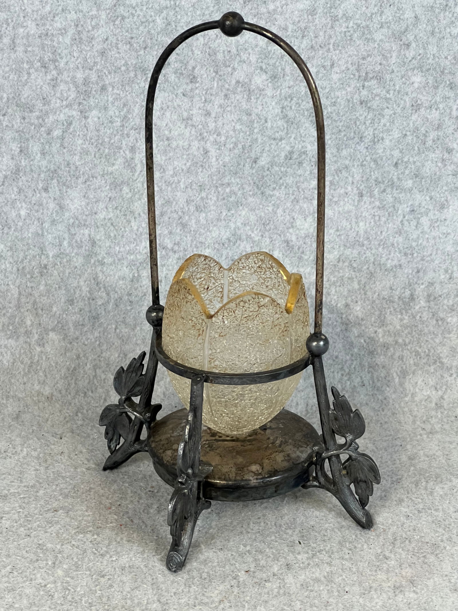 Victorian Silver Plated & Glass Vase (1 of 8)