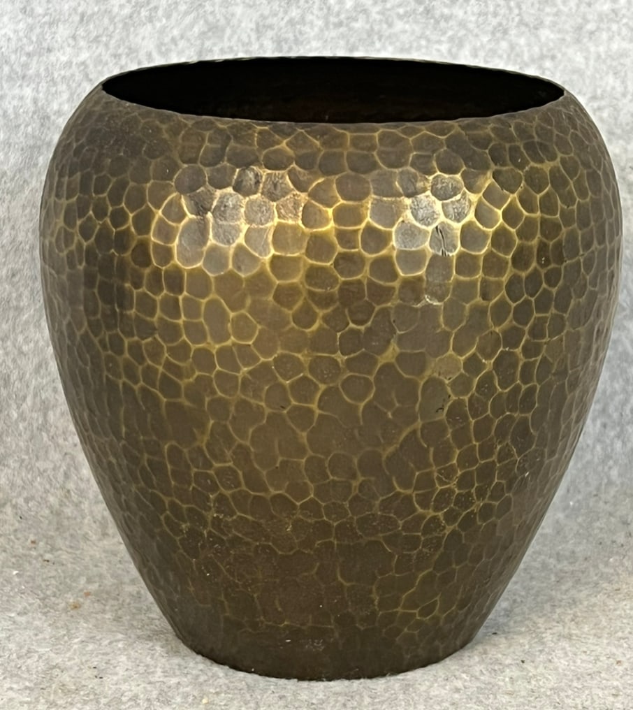4 1/2" Roycroft Hammered Copper Vase (1 of 7)