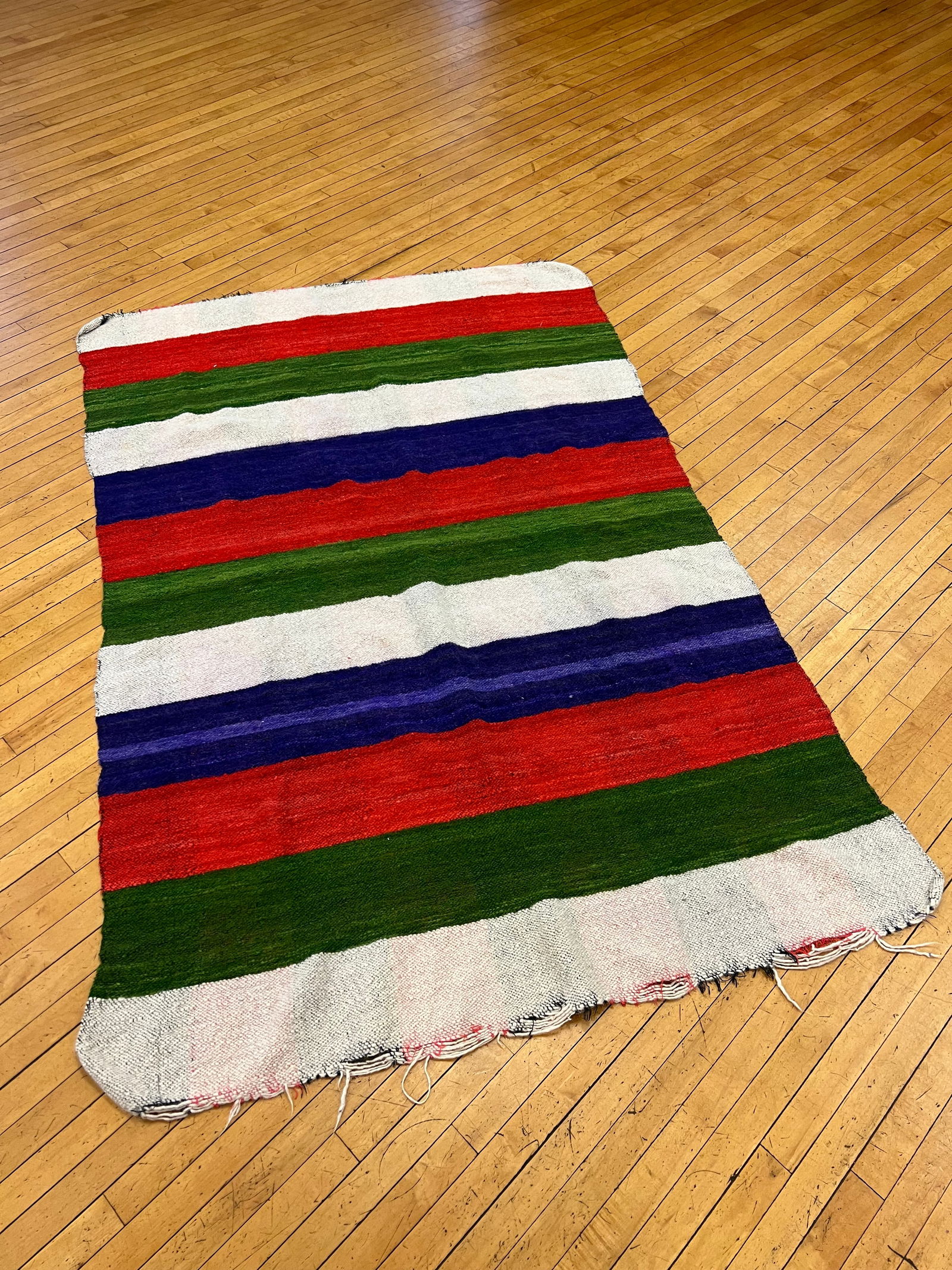 Vintage Multicolor Stripe Wool Blanket (1 of 3)