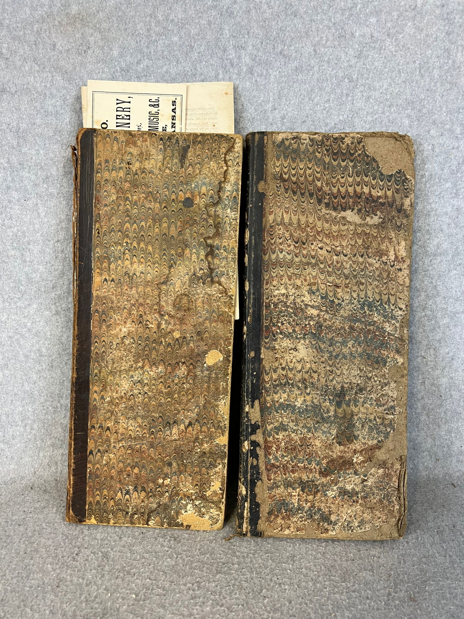 Lot Of 2 1860's Topeka Kansas Related Ledger & Day Book (1 of 7)