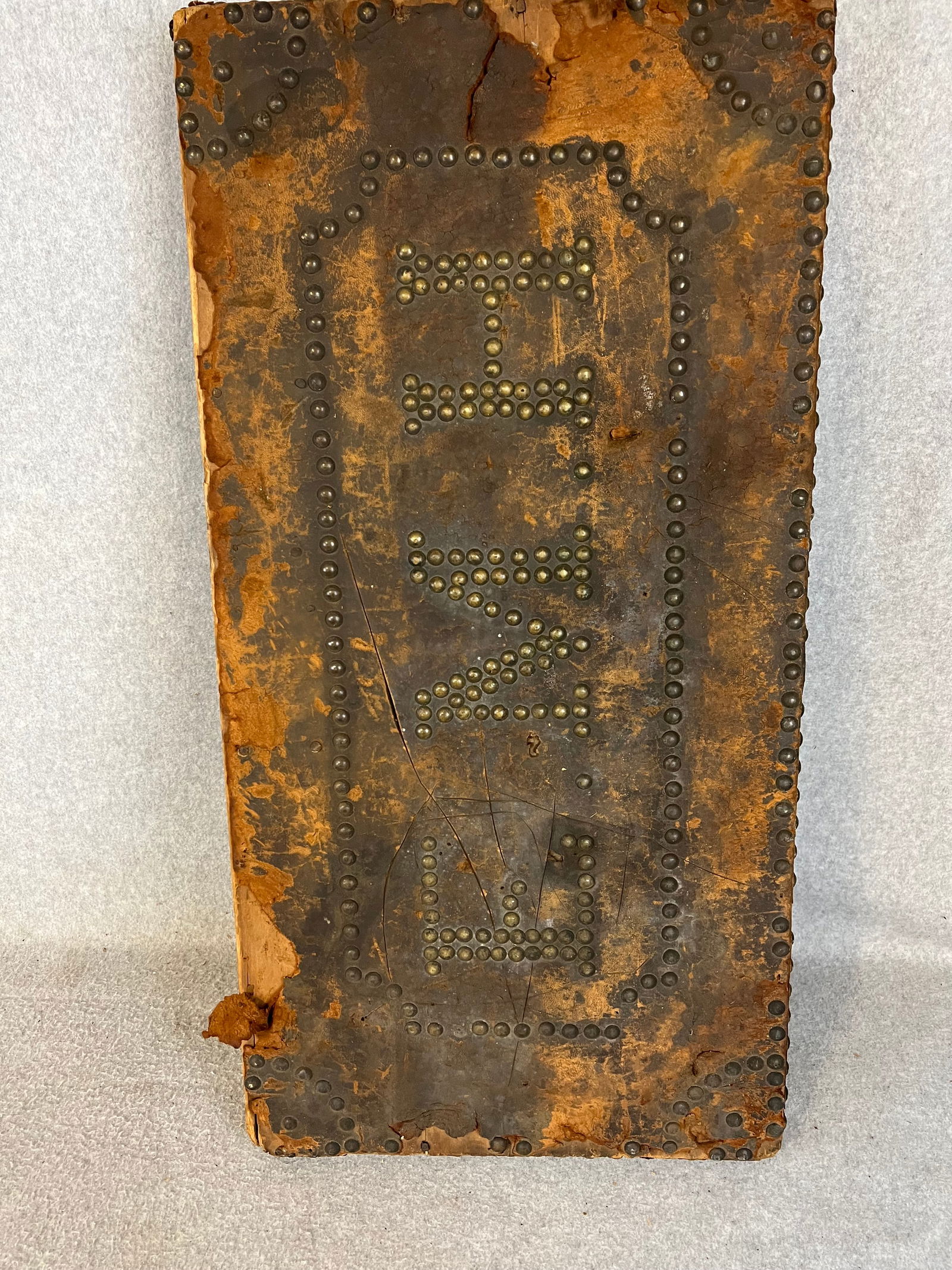 Early 19th c Tack Decorated Trunk Top (1 of 3)