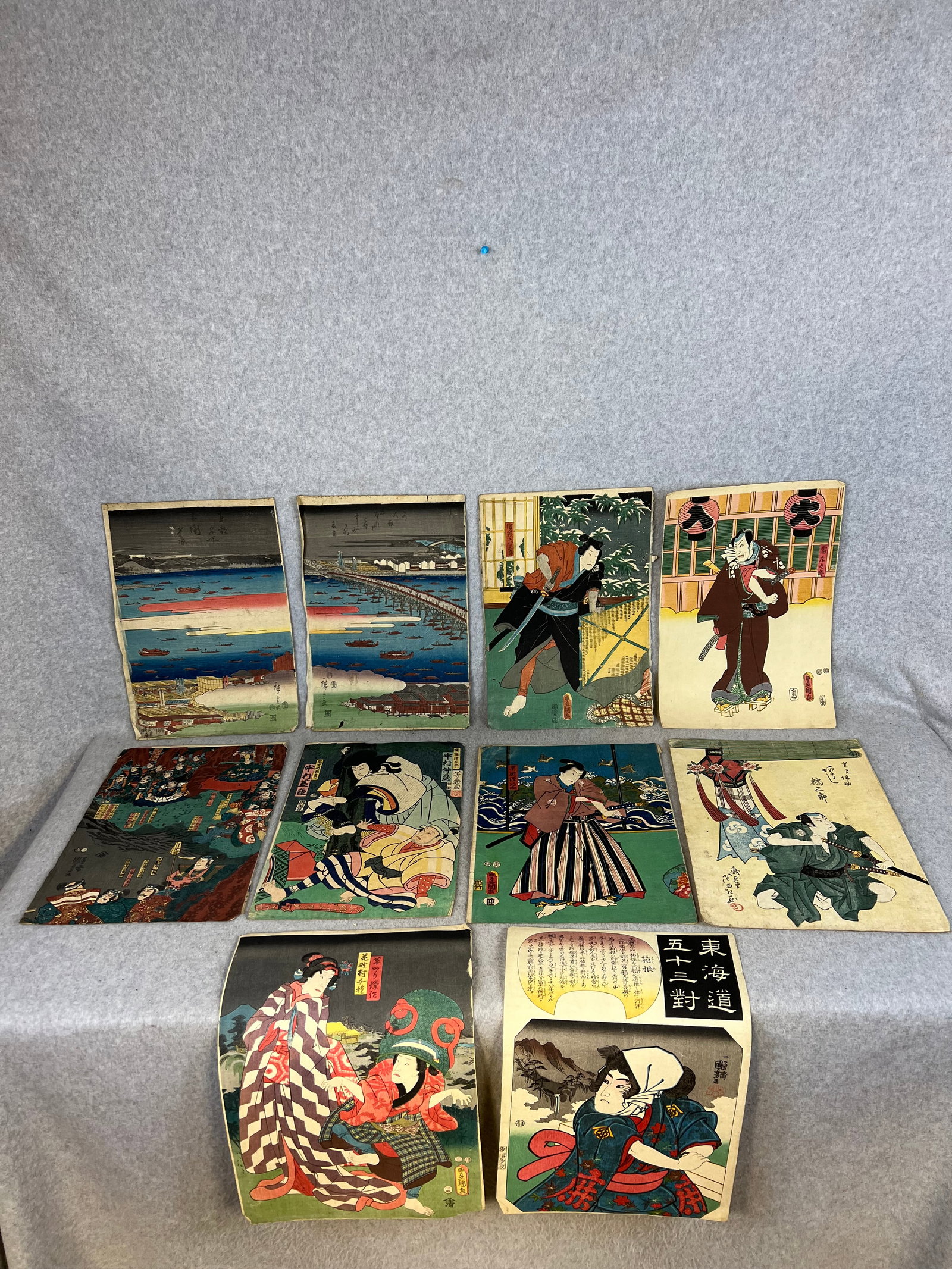 Lot 10 Meiji Period Japanese Woodblock Prints: Lot 10 Antique Meiji Period Japanese Woodblock Prints