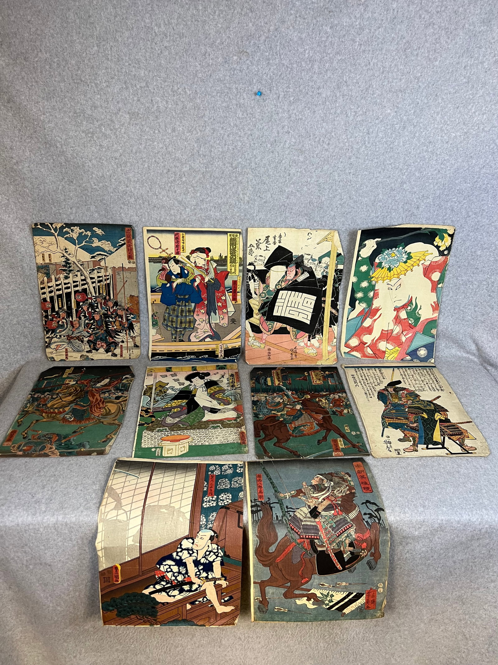 Lot 10 Meiji Period Japanese Woodblock Prints: Lot 10 Antique Meiji Period Japanese Woodblock Prints