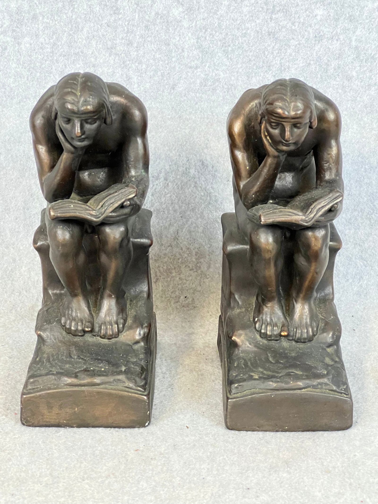 PR Bronze Clad Bookends P. Beneduce (1 of 5)