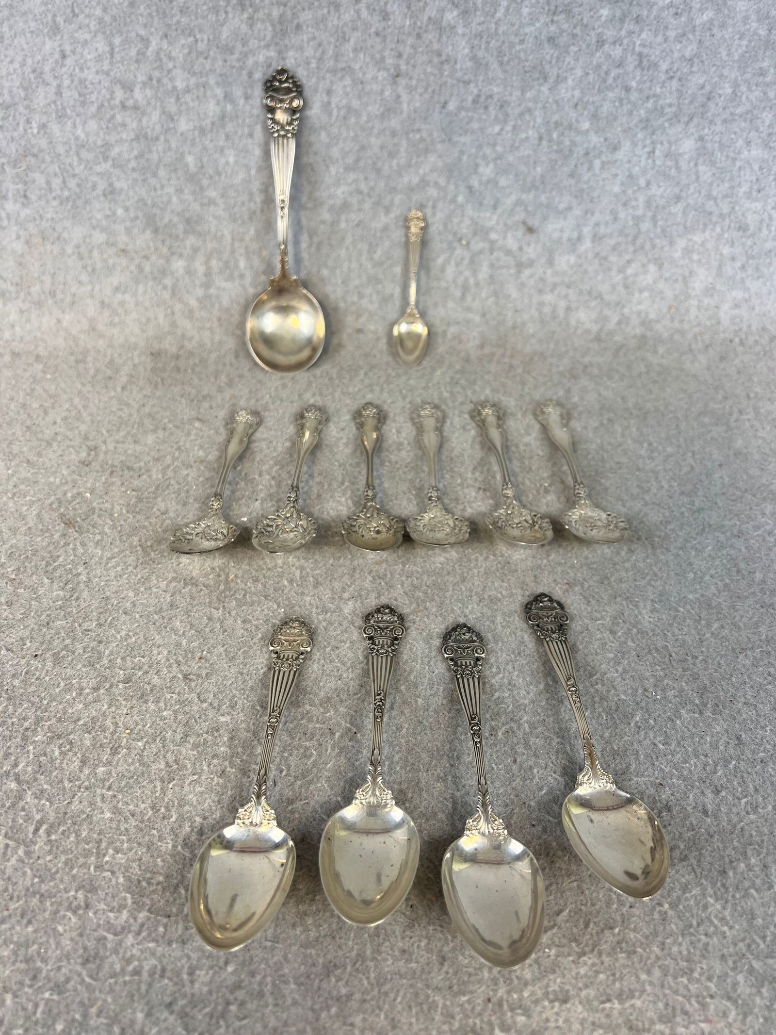Lot 12 Ornate Sterling Silver Spoons (1 of 19)