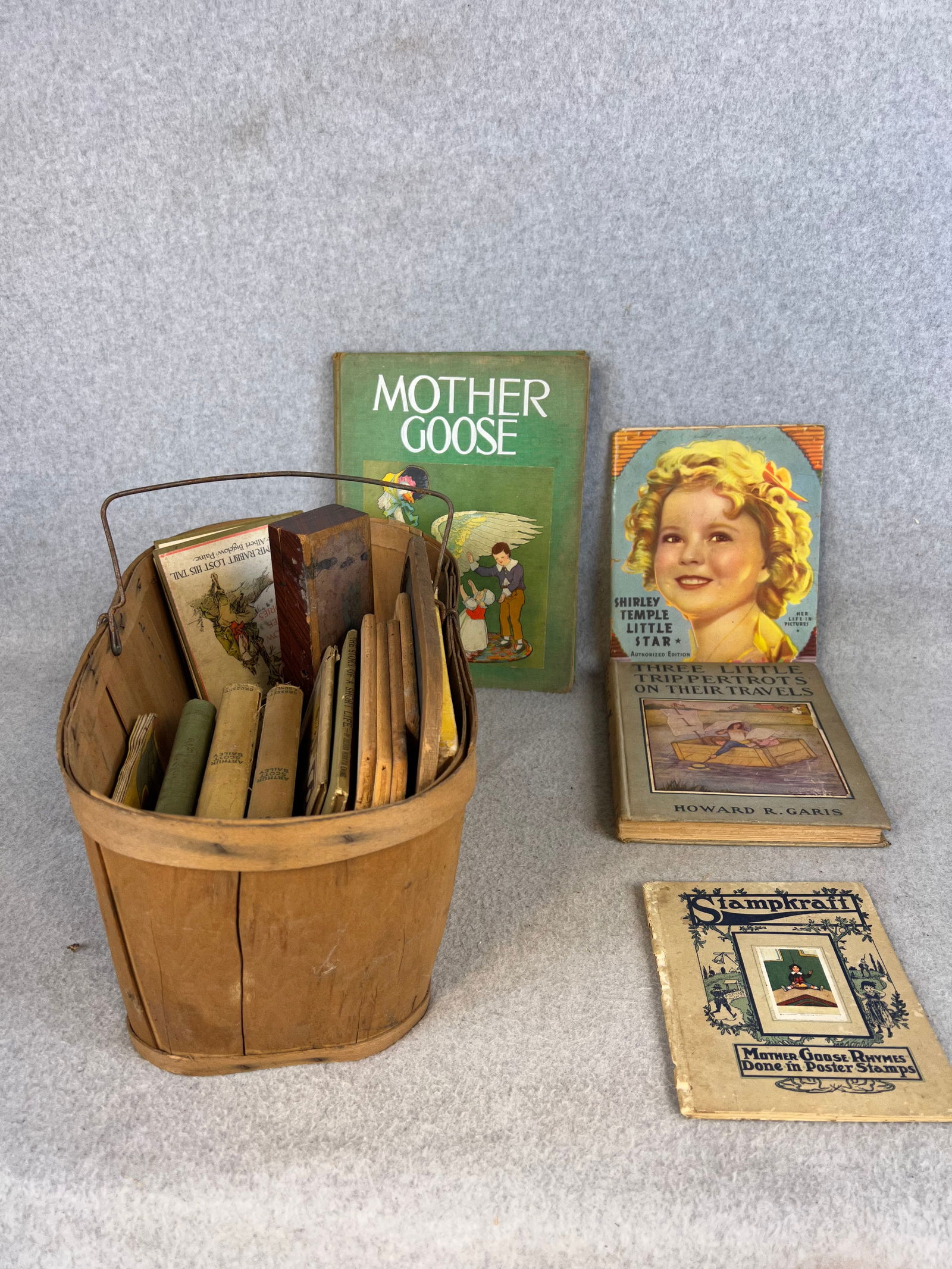 Lot Childrens Books, School Slates, Pencil Box (1 of 15)