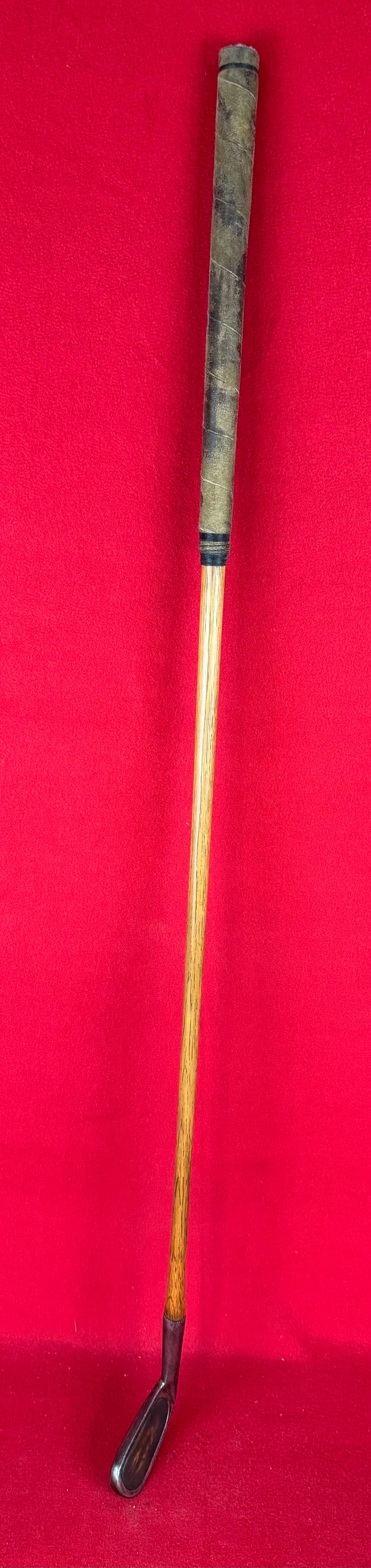 Antique 1897 Patent The Spalding Cran Cleek With Spalding Marked Hickory Shaft: Antique patented June 8th 1897 Spalding Cran Cleek with a marked Spalding hickory shaft with its original leather wrapped grip. Club has a steel head with wooden insert and was manufactured by Spaldin