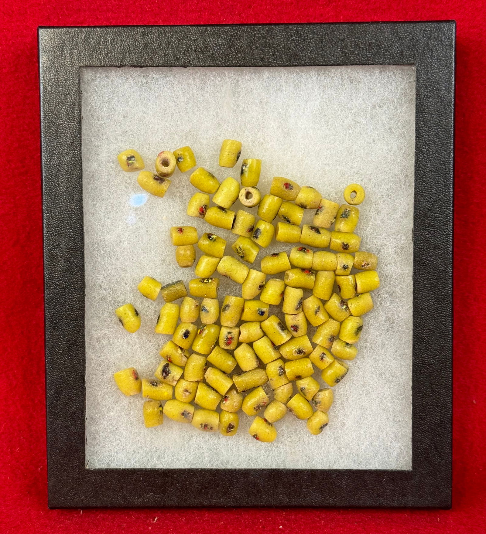 Lg Quantity Of Antique Yellow Tubular Trade Beads: Large lot of antique yellow tubular form trade beads which may be from the African trade. Beads are in nice condition as shown.
