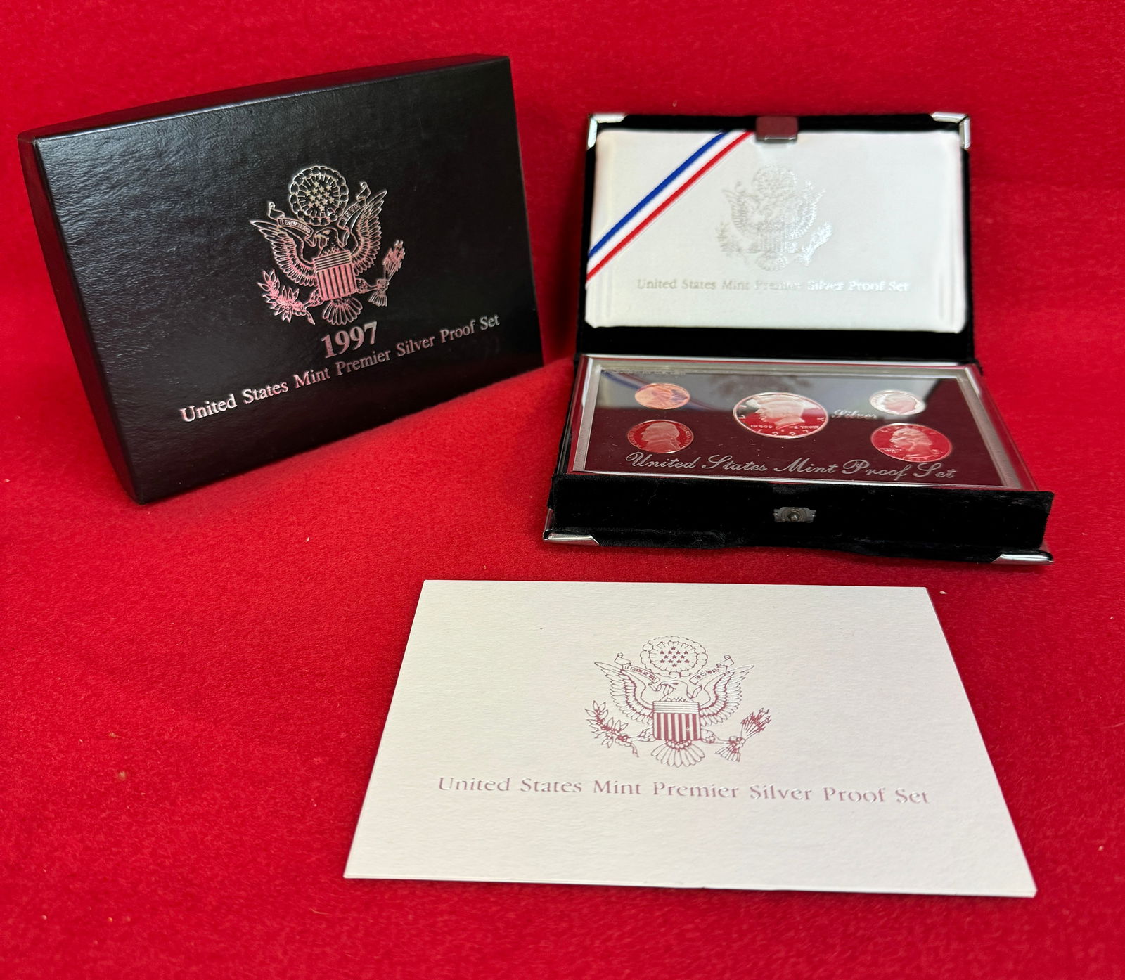 U.S. Mint Premier Silver Proof Set With Box Etc. (1 of 3)