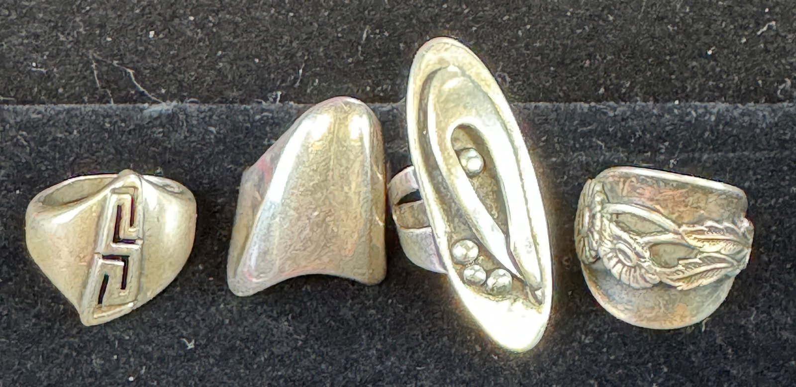 Lot of 4 Modernist Sterling Silver Rings (1 of 3)