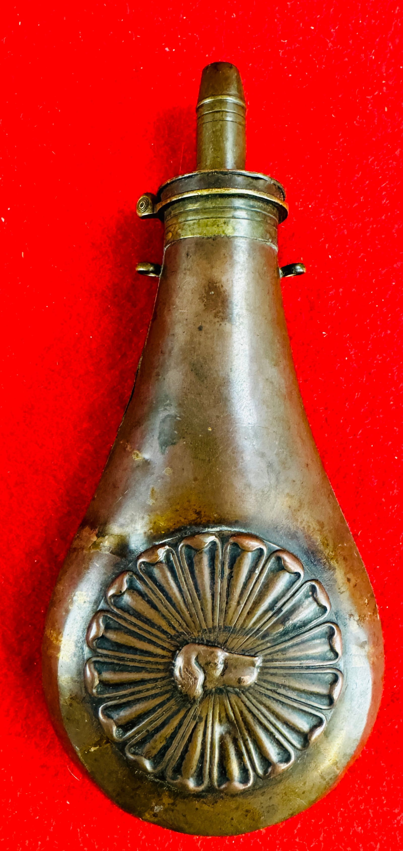 W Sykes Patent Copper & Brass Powder Flask (1 of 5)