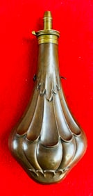 Antique Large Copper & Brass Powder Flask