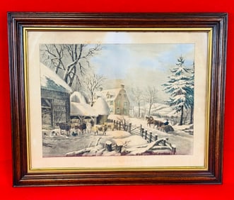 Currier & Ives "Winter Morning" Med. Folio Print
