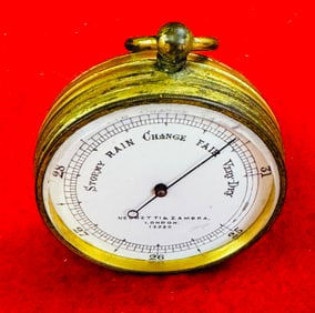 Antique Negretti&Zambra London Pocket Barometer