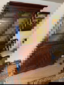 Antique Exceptional Wooden Hutch Server