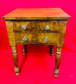 1820-40's Sheraton Cherry Two Draw Stand
