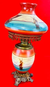 Antique Gone With The Wind Lamp