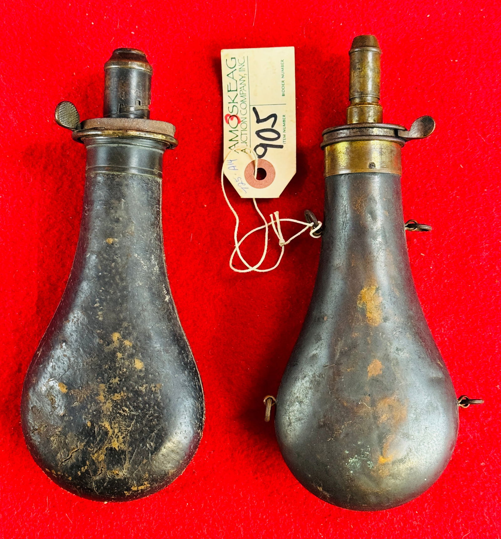 2 Antique Powder Flasks Including J. Dixon (1 of 7)