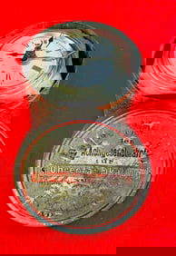 Antique Lenzkirch Clock In Original Tin