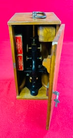 1915 Bausch & Lomb Microscope w Box