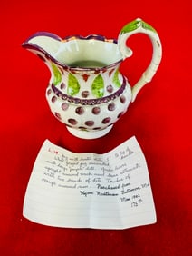 Scarce Early 19th C Luster Small Jug Or Creamer