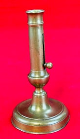 18th C Brass Candlestick