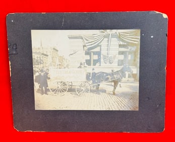 c1900s Photo NY Electrical School Parade Wagon